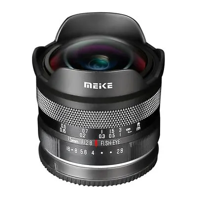 MEIKE 7.5mm F2.8 APS-C Manual Focus Diagonal Fisheye Lens For Canon EF-M Camera • $136