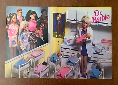 1990s Mattel Dr. Barbie Authentic Vintage Poster Toys Dolls Retro Pop Art Décor  • $19.99