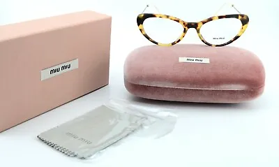 MIU MIU Glasses Model VMU 05R 53-18 140 7S0 Tortoise Gold Cat Eye Lady + Original Packaging • £183.35
