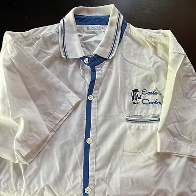 Vintage Hub-Caps Int’l Bowling Shirt Mens L Button-Up “Earls Cooler” • $19.95