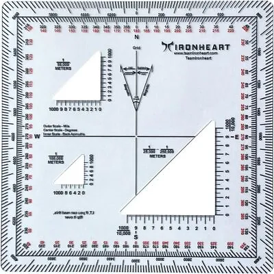 Ironheart Military Protractor Accurately Cut For Land Navigation Pack Of 1  • $24.64