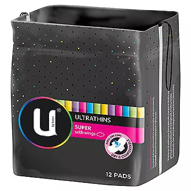 U By Kotex Ultrathins Super Pads With Wings - 12 Pack • $5.69