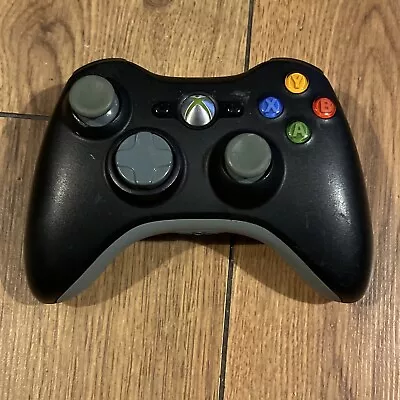 Genuine Official Microsoft Black & Grey Xbox 360 Wireless Controller • £8