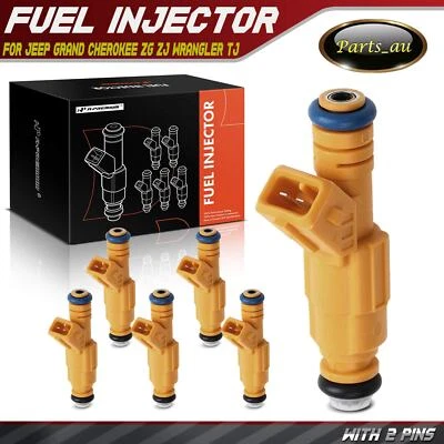 6x Fuel Injectors For Jeep Cherokee XJ Grand Cherokee ZG ZJ Wrangler TJ YJ 4.0L • $59.99