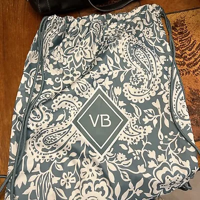 Vera Bradley Drawstring Backsack - Eden Paisley Blue - New In Original Packaging • $18.40