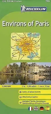 Map 0106 Environs Of Paris By Michelin • £5.50