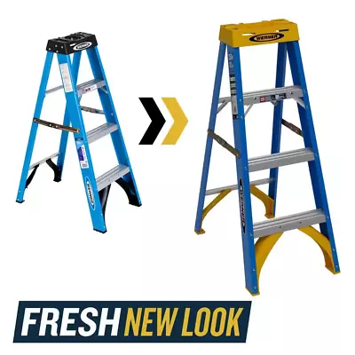 4 Ft. Fiberglass Step Ladder (8 Ft. Reach Height) With 250 Lb. Load Capacity Typ • $70.57