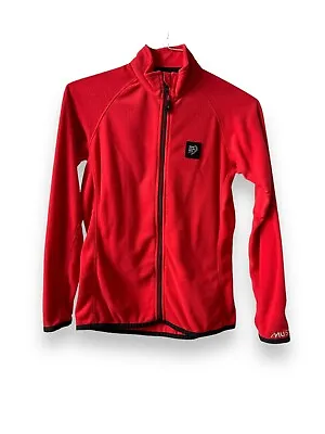 Musto Evolution Womens UK 16 Full Zip Fleece Jacket Red Outdoors Hiking • £14.60
