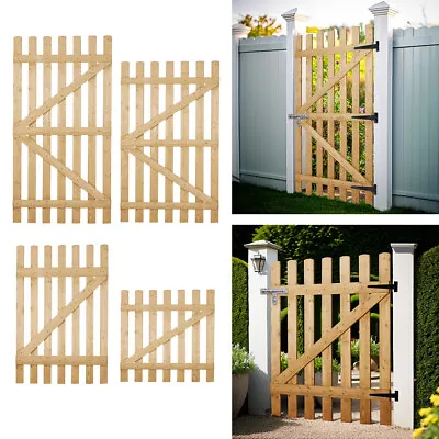 Outside Picket Gate Garden Wood Timber Gate Treated Timber Palisade Fence Door • £69.99