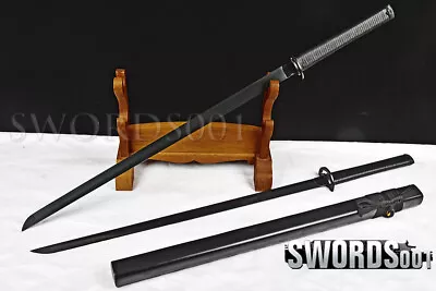 Sharp Black Blade Double Japanese Ninja Swords Katana Carbon Steel Musashi Tsuba • $257