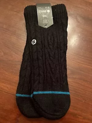 STANCE Rowan Slipper Socks Casual Knit Women's 5-7.5 / Men's 3-5.5 Black NWT • $14