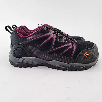 £41.56 • Buy Merrell Women's Fullbench Safety Toe Work Shoes Boots Black J15822 Size 6M NEW