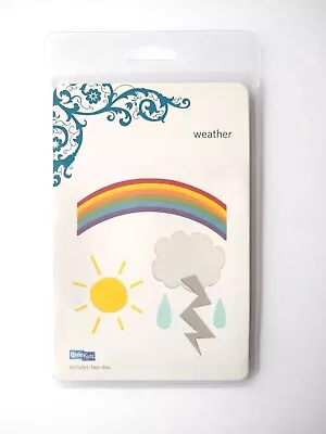 Quickutz Dies Weather 4 X 4  Dies Rainbow Sunshine Cloud Rain  Discontinued Rare • £9.50