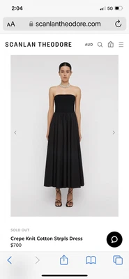 $600 • Buy Scanlan Theodore Crepe Knit Cotton Dress