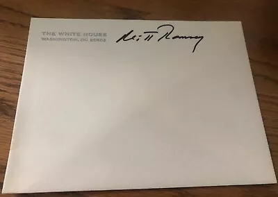 MITT ROMNEY SIGNED AUTOGRAPHED WHITE HOUSE Free Frank Envelope JSA H05632 • $55