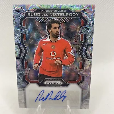 2023-24 Panini Prizm EPL Ruud Van Nistelrooy Choice Silver Auto Manchester Unite • $59.99