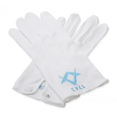 Masonic Gloves With Personalised With Lodge Number Pack Of 12 • $183.75