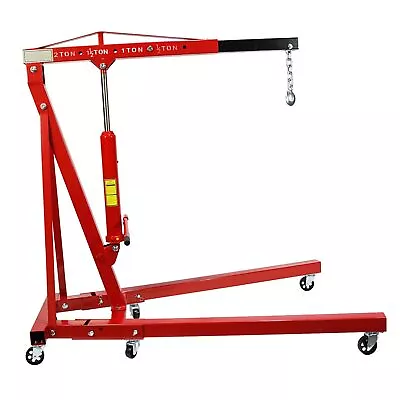 Engine Hoist 1 Ton/2 Ton Folding Cherry Picker Shop Crane Hoist Lift Heavy Duty • $216.56