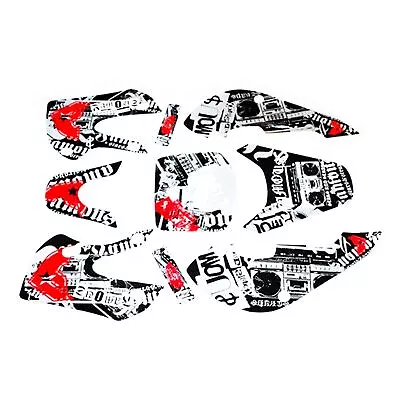 3M FAMOUS Decals Graphic Stickers Kit KLX 110 Style Fairing PIT PRO Dirt Bike • $33.42