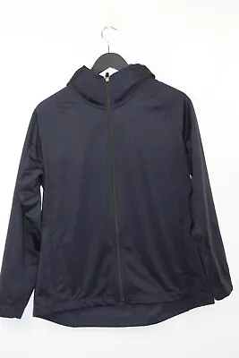 Uniqlo Women's Microfibre Full Zip Hooded Plain Navy Blue Jacket Size XL • $22.50