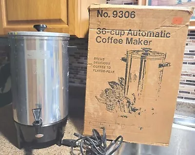 Coffee Maker West Bend 9306 Aluminum 36 Cup Automatic Vintage In Box Vintage • $14.99