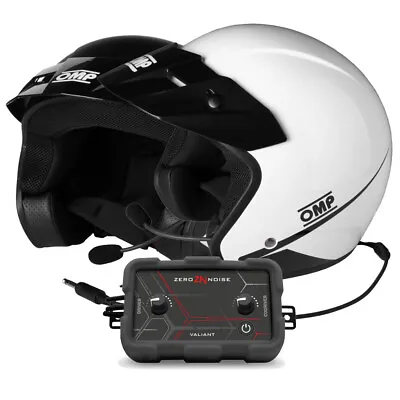 OMP 2 Persons Open Helmet Star-J + Intercom Set Rally Track Day Co-Driver S-XXL • £371