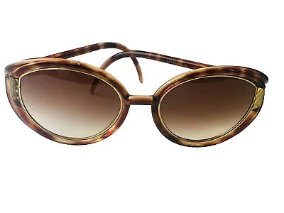 Ted Lapidus Sunglasses Vintage Round Eye Made In Paris France Shades Brown Gold • $95