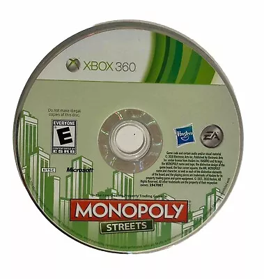 Monopoly Streets (Microsoft Xbox 360 2010) Disc Only - Tested • $9.95