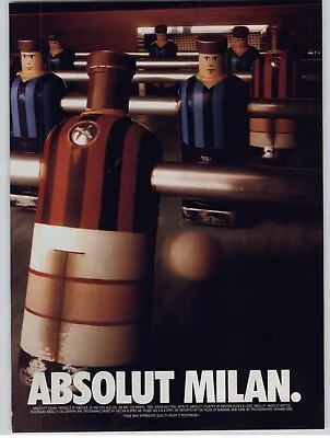 1995 Absolut Milan Vintage Vodka Print Ad Graham Ford Foosball Table Art Photo  • $9.99