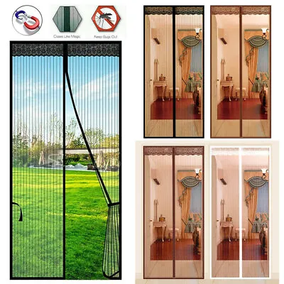 £9.99 • Buy Magic Fly Insect Curtain Door Mesh Magnetic Fastening Mosquito Bug Net Screen UK