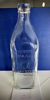 $25 • Buy Vintage Johnnie Walker Bottle Embossed Whisky Collectable Empty John Walker
