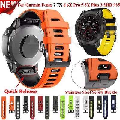 22 26mm Watch Band Fr Garmin Fenix 7 7X 6 6X Pro 5X 5 3HR 955 EPIX Easyfit Strap • $7.18