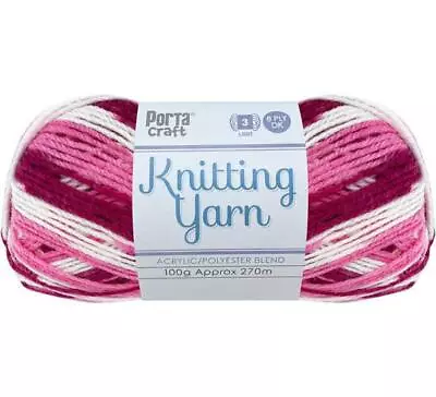 Knitting Yarn 100g 270m 8ply Multi Very Berry (Product # 189634) • $3.30