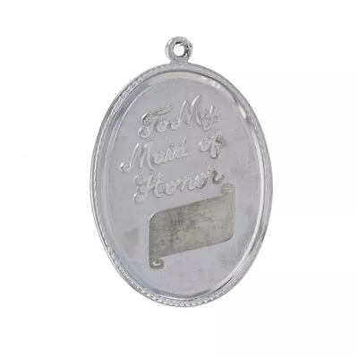 For My Maid Of Honor Charm - Sterling Silver Engravable Wedding Jewelry Pendant • $19.99