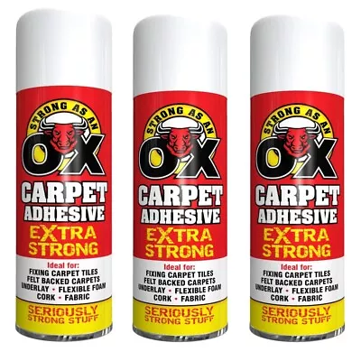 £7.49 • Buy Carpet Adhesive Glue Spray 500ml Heavy Duty Foam Cork Tile Craft Fabric