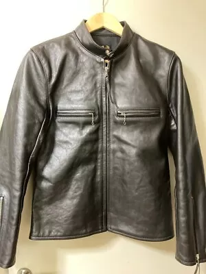 BUCO Horsehide Single Riders Leather Jacket 36 Size Black • $2029