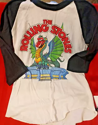 Vintage Oct.1981 Rolling Stones Concert Jersey Sleeves Med CU-Boulder Co. RARE! • $120