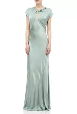 Ghost Hollywood Wendy Dusty Green Dress Size L Rrp £225 RE7 AA 15 • £199.99