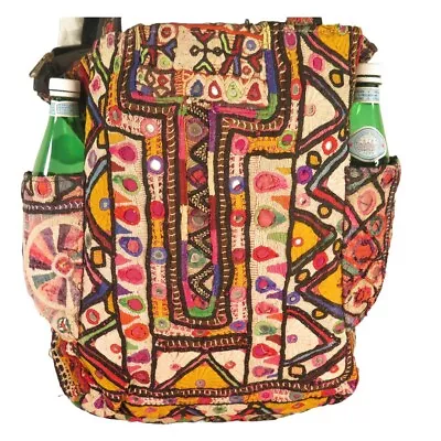 Banjara Bag|Authentic|Gypsy|Tote|Shoulder|Boho|Bottle Pocket|60s|Patchwork Style • $159.80