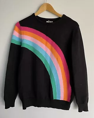 Sugarhill Brighton Rita Rainbow Black Jumper WORN ONCE RRP £58.00 Size 10 • £25