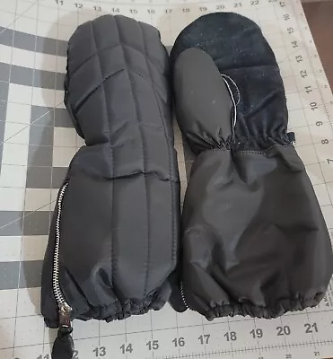Kombi Zipper Mittens Mens LARGE QUILTED Leather Palm Ski Snowmobile Snowboard • $17.99