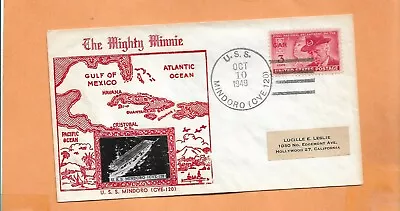 U.s.s.mindoro The Mighty Minnie Oct 101949 Crosby  Naval Cover • $3.50