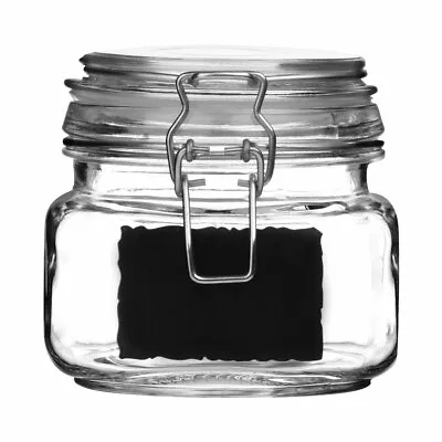 Mason Glass Jam Preserve Jars Clip Top Lid Airtight Storage Jar Food Container • £6.95