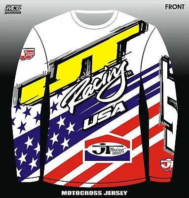 Customize Vintage Motocross Jt Racing Usa. Your Name+Number Jersey Size M-XXL • $50