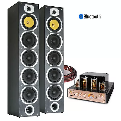 Tower Music System With Floor Standing Speakers And HiFi Valve Amplifier SHFT57B • £399