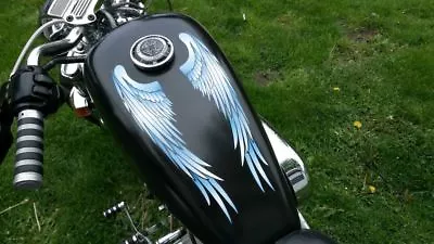 $22.95 • Buy Wing Decals Stickers Blue For Harley Davidson Honda & All Motorcycles Helmets