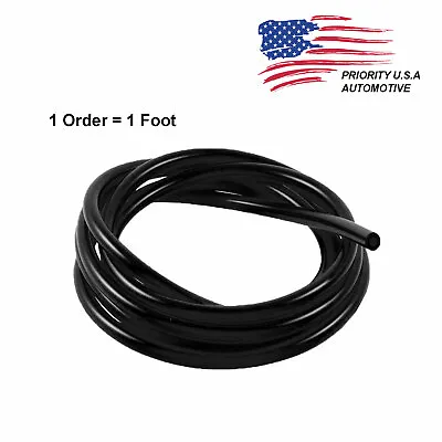 $2.99 • Buy 10mm 3/8  Black Vacuum Silicone Hose Racing Line Pipe Tube 1 Foot Per Order