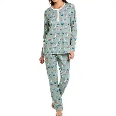 Roller Rabbit NWT Prancing Deer Green Christmas Holiday Pajamas Sizes XS & L • $139.99