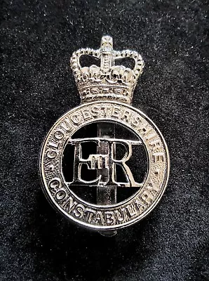 Obsolete Gloucestershire Constabulary British Police Force Chrome Cap Badge • £10
