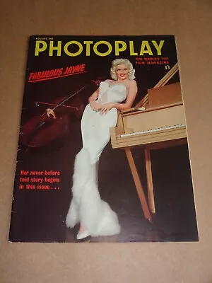 Photoplay August 1957 Jayne Mansfield Cover • £15